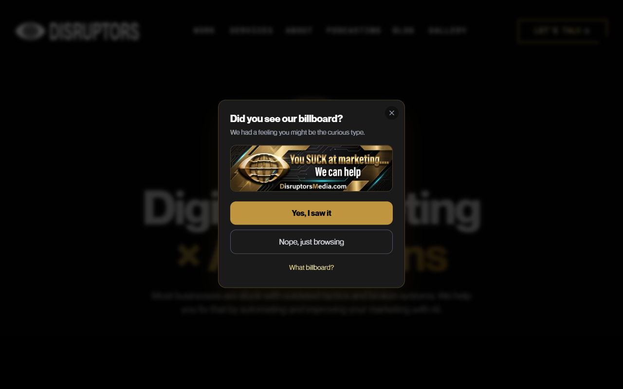 Disruptors Media website