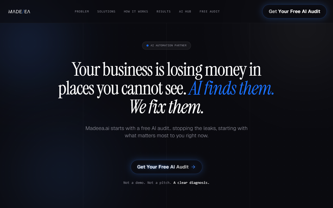 MadEEA AI website