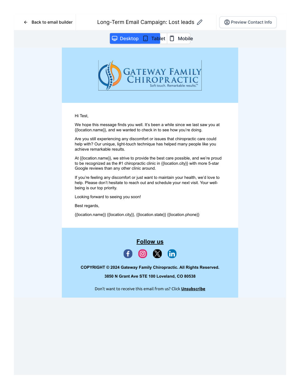 Email campaign sample 11