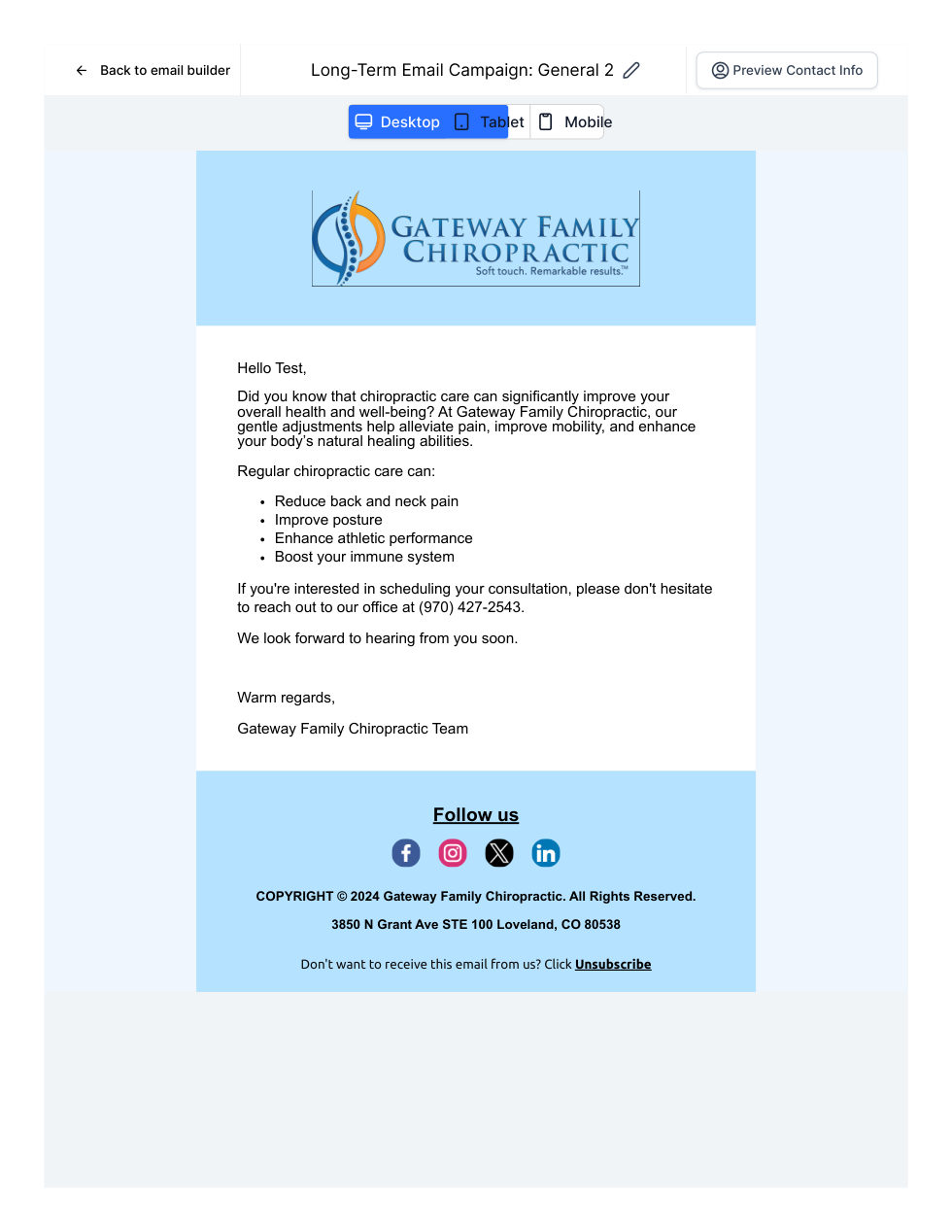 Email campaign sample 12